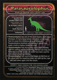 Parasaurolophus - Back