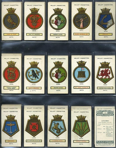 Ships Badges Complete 50 card set EX