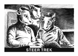 Steer Trek (Star Trek): Parody card  NM