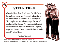 Steer Trek (Star Trek): Parody card  NM